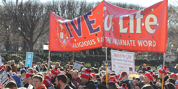 The Institute of the Incarnate Word (IVE) supporting pro-life movement at the Washington, D.C. 45th Annual Pro-Life March 